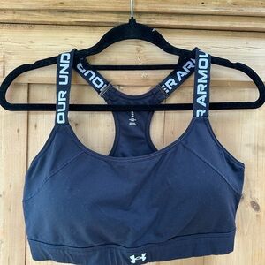 Under Armour Black Sports Top with Logo Straps